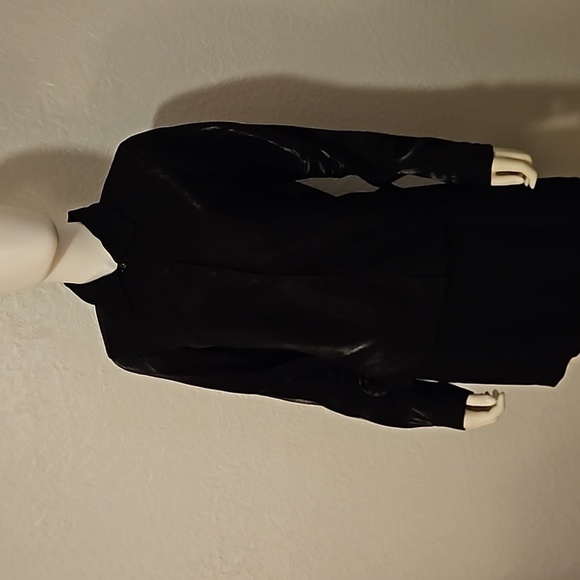 VTG CASSEE'S Black Satin Metallic Button Down Long Sleeve Dress Shirt - Picture 3 of 7